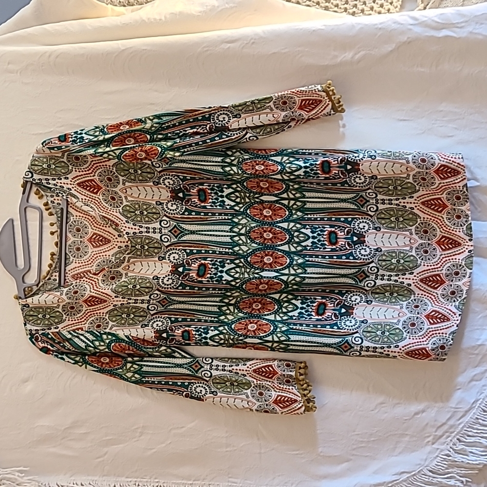 Boho Cotton Tunic with fun fringe